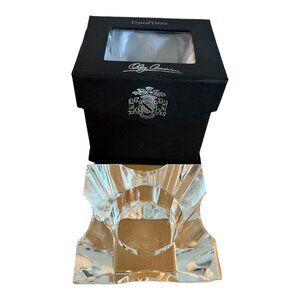 Oleg Cassini Crystal Votive Candle Holder 3" L x 3" W x 2" H In Original Box